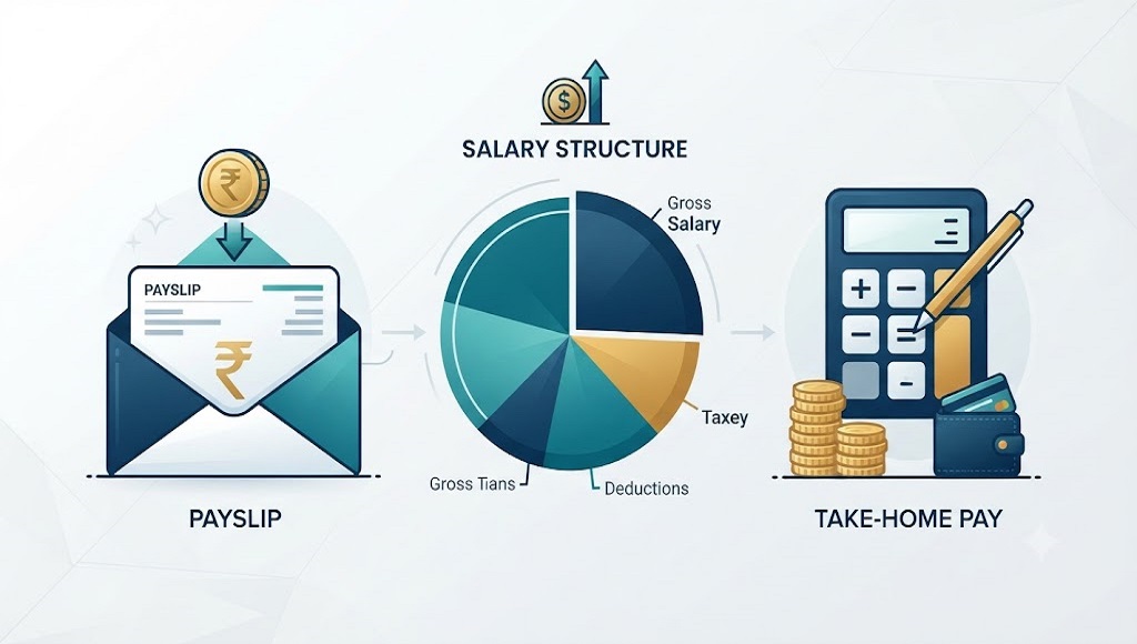 20 LPA in hand salary per month complete breakdown illustration