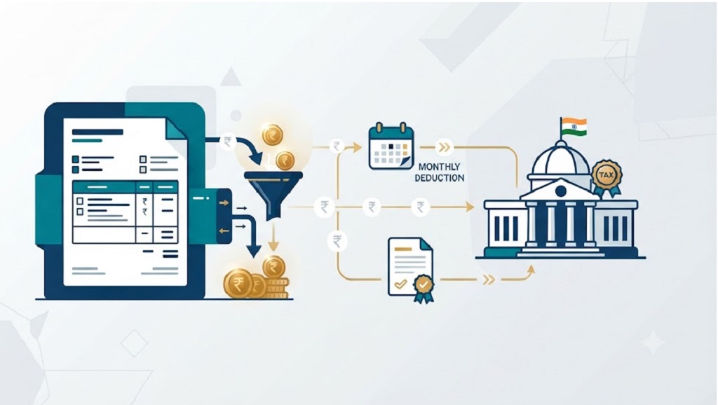 TDS on salary explained 2026-27 rules and calculation illustration